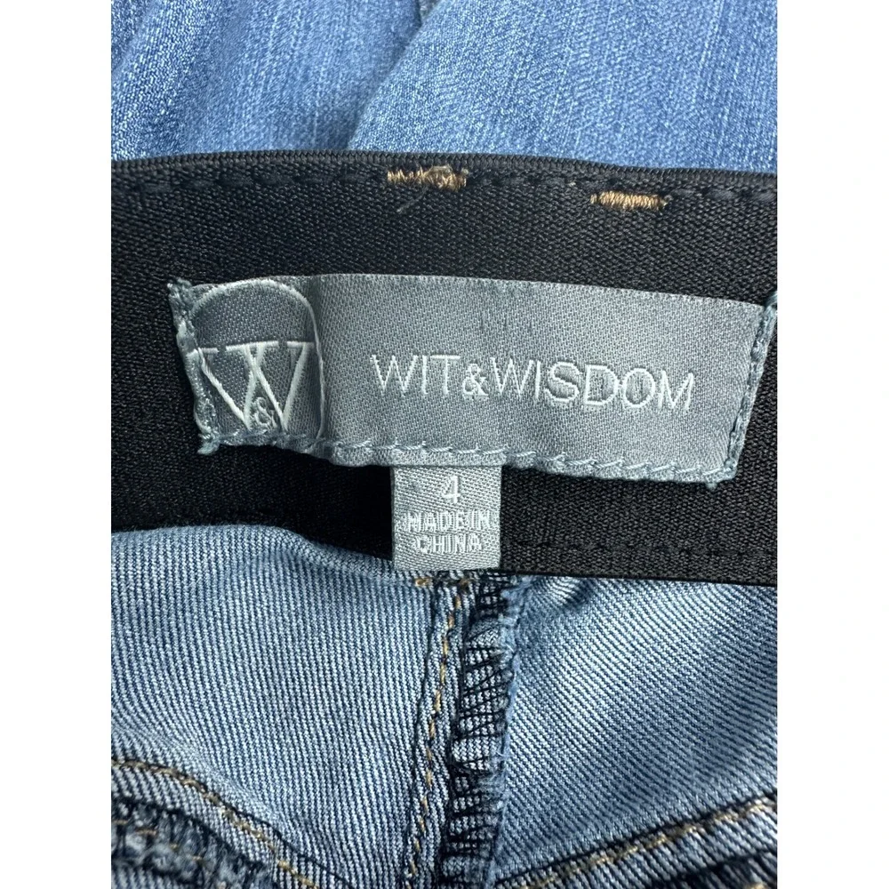 Wit & Wisdom Bermuda Shorts Womens 4 Blue Ab-solution Stretch Denim Knee Length